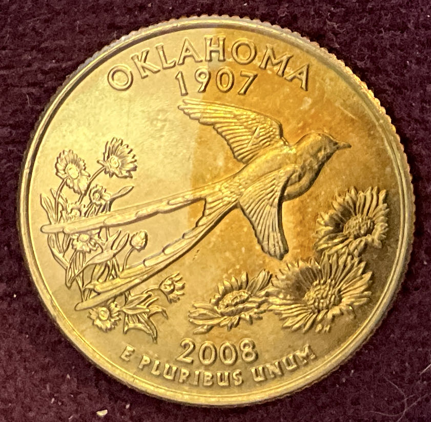 Quarter Oklahoma 2008 D 79  coin collectible - Main Image 4