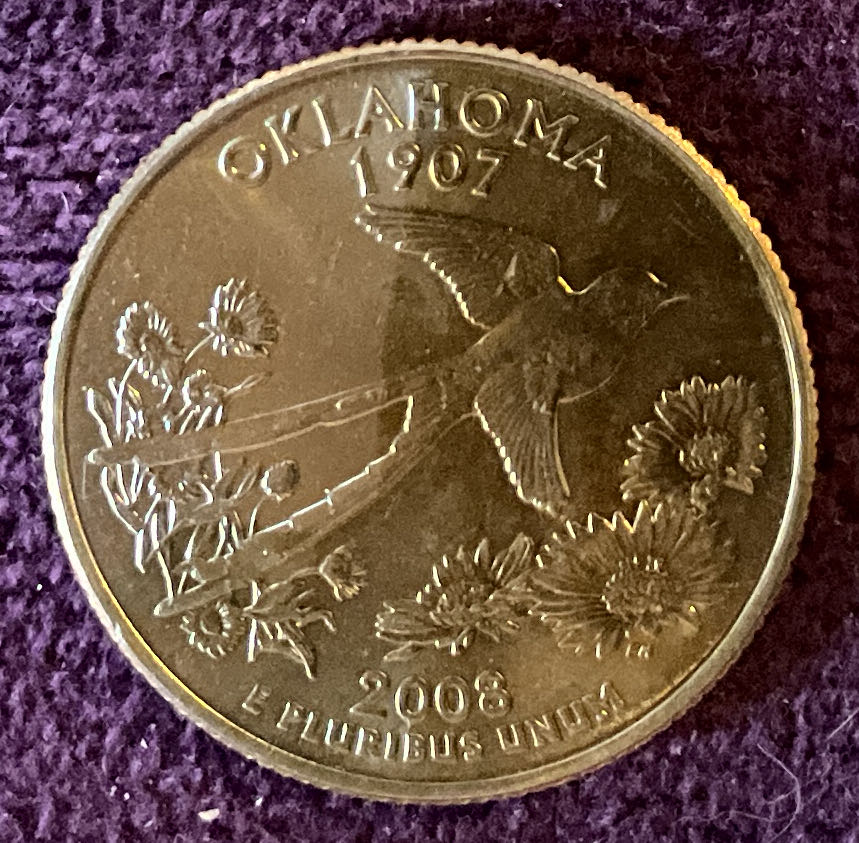 Quarter Oklahoma 2008 D 79  coin collectible - Main Image 6