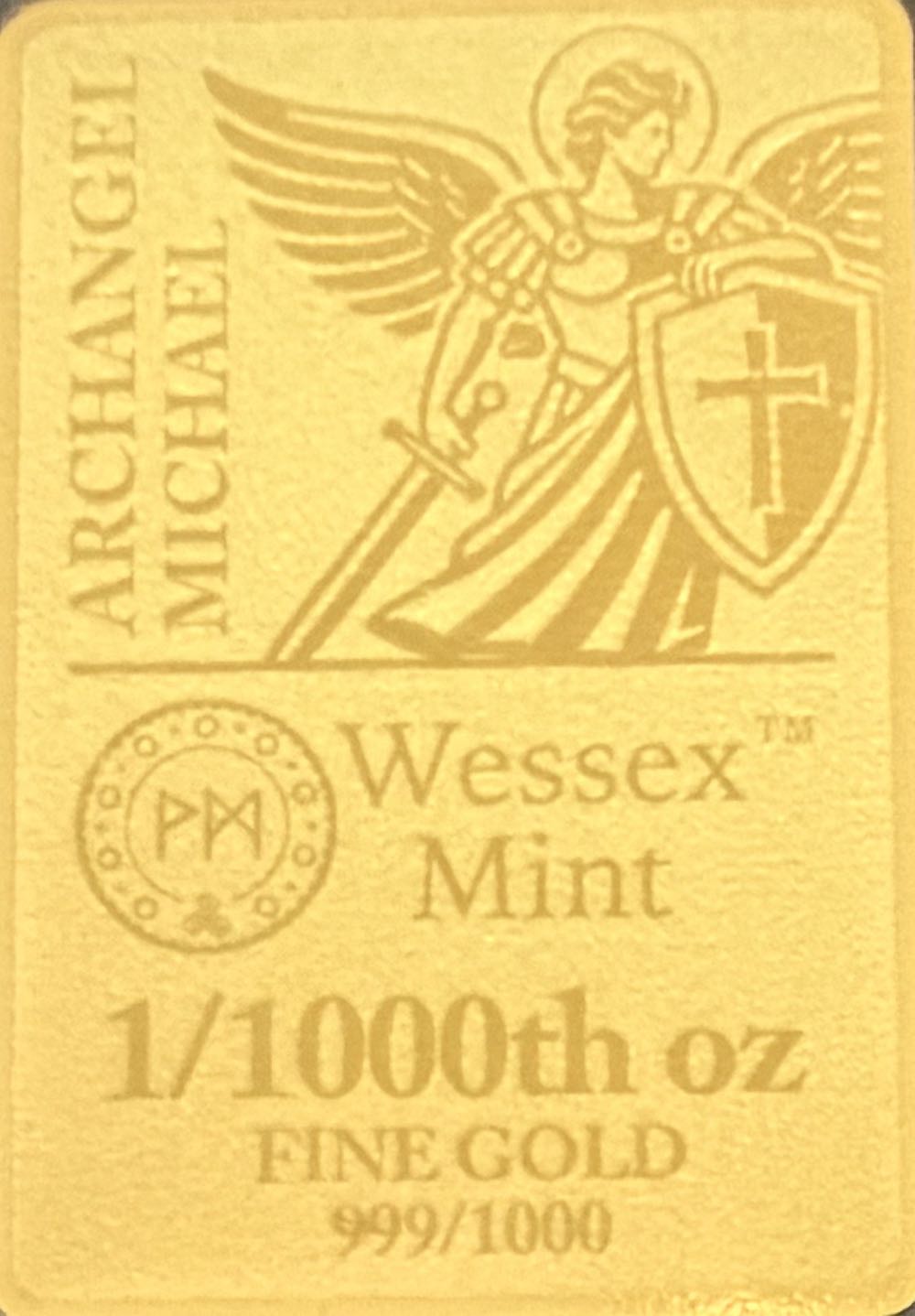 Wessex Mint Archangel Michael Gold  coin collectible - Main Image 2