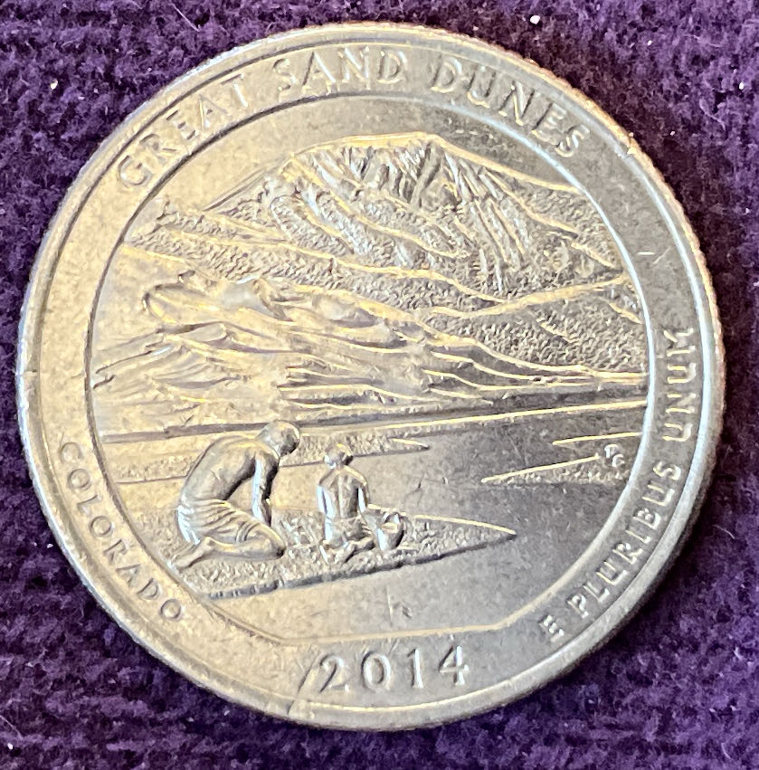 Quarter Great Sand Dunes 2014 D 1  coin collectible - Main Image 2