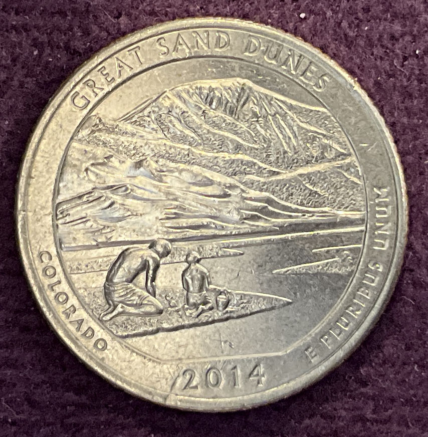 Quarter Great Sand Dunes 2014 D 1  coin collectible - Main Image 4