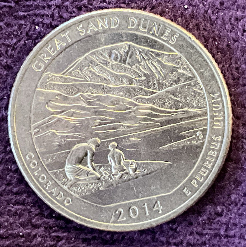 Quarter Great Sand Dunes 2014 D 1  coin collectible - Main Image 6