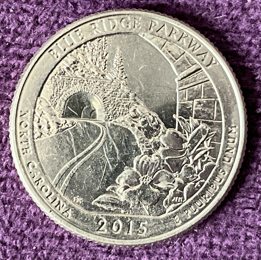 Quarter Blue Ridge Parkway 2015 D 1  coin collectible - Main Image 2