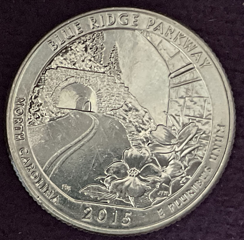 Quarter Blue Ridge Parkway 2015 D 1  coin collectible - Main Image 4