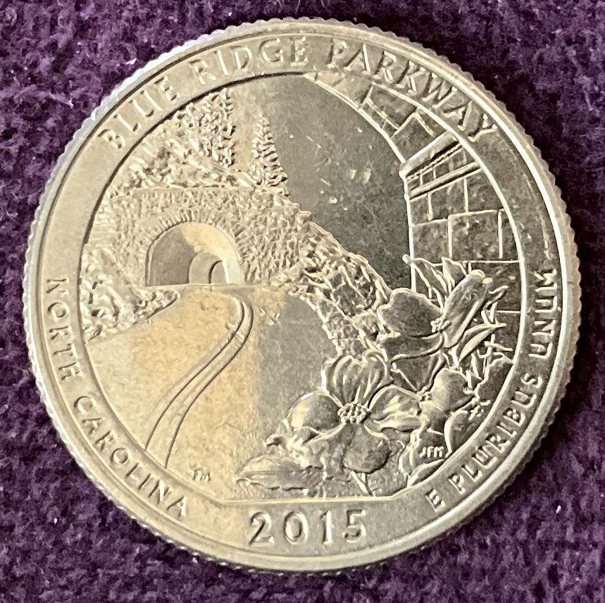 Quarter Blue Ridge Parkway 2015 D 3  coin collectible - Main Image 2