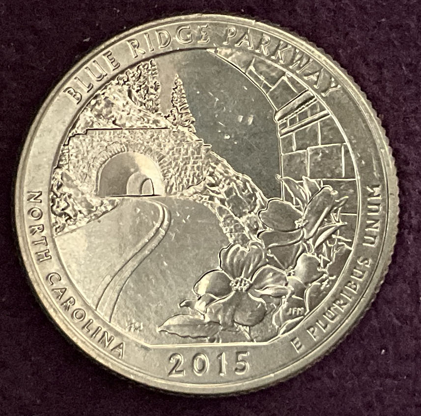 Quarter Blue Ridge Parkway 2015 D 3  coin collectible - Main Image 4