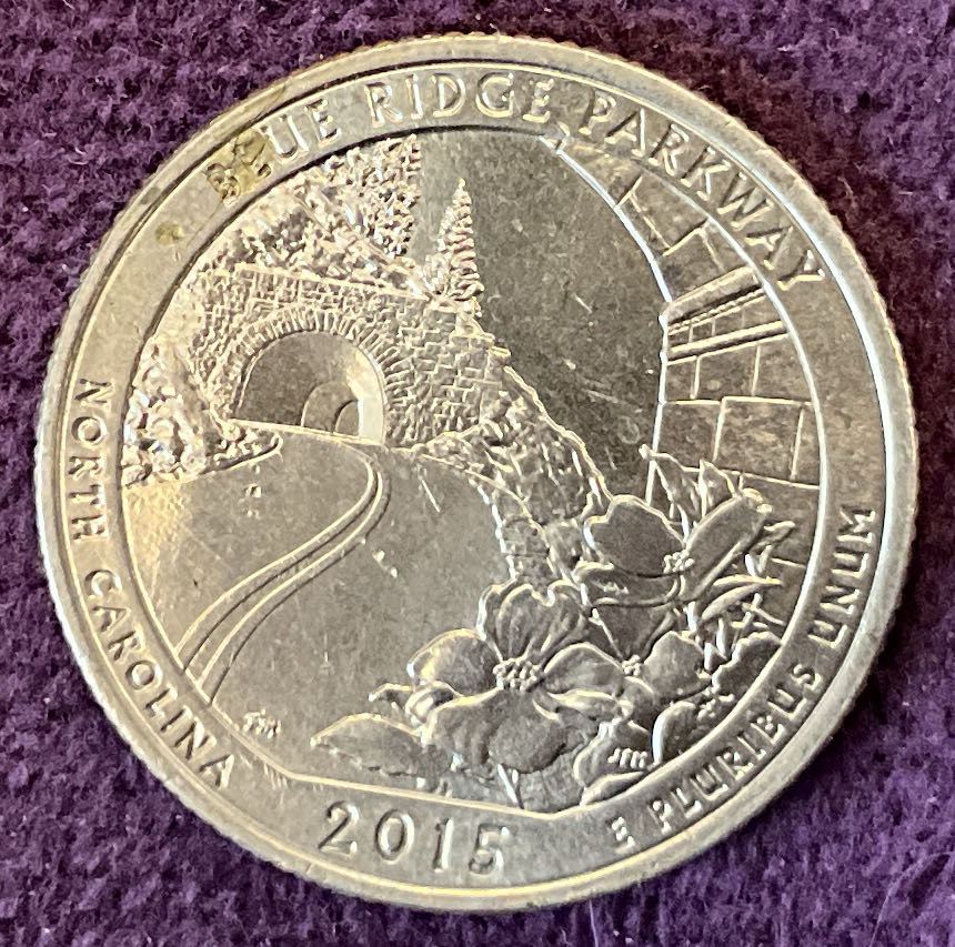 Quarter Blue Ridge Parkway 2015 D 4  coin collectible - Main Image 2