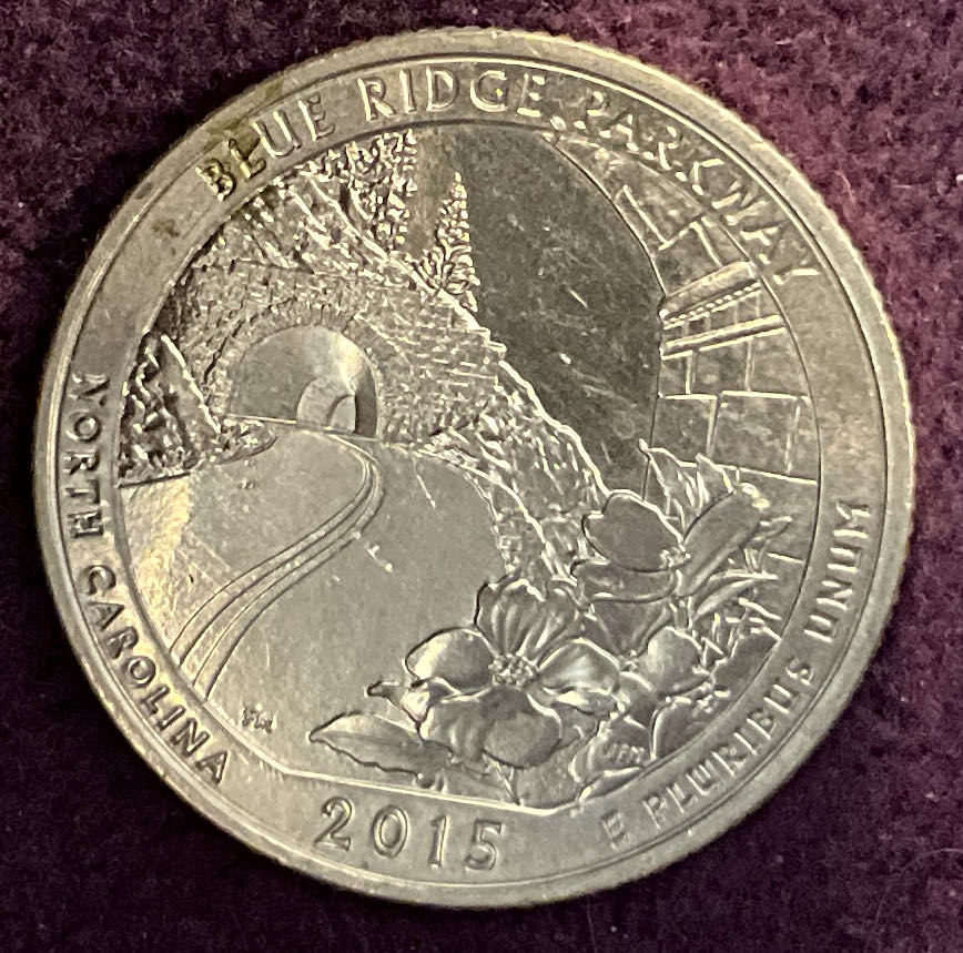 Quarter Blue Ridge Parkway 2015 D 4  coin collectible - Main Image 4