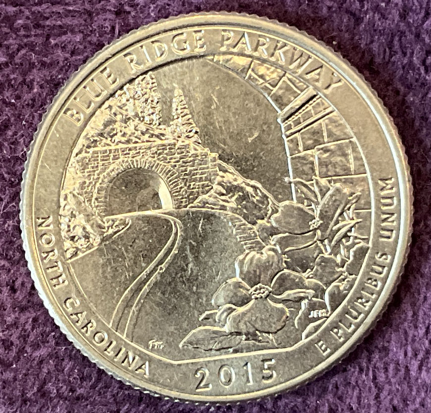 Quarter Blue Ridge Parkway 2015 D 5  coin collectible - Main Image 2