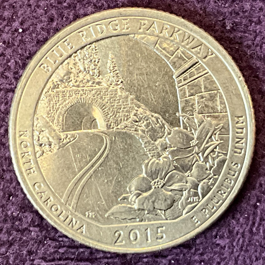 Quarter Blue Ridge Parkway 2015 D 6  coin collectible - Main Image 2