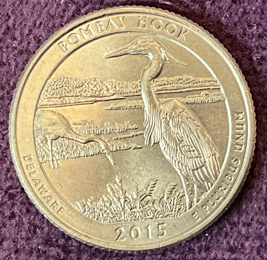 Quarter Bombay Hook 2015 D 1  coin collectible - Main Image 2