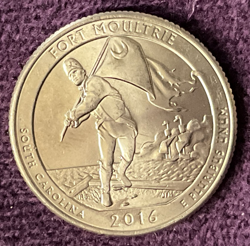 Quarter Fort Moultrie 2016 D 1  coin collectible - Main Image 2