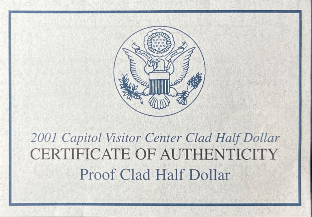 2001 United States Capitol Visitor Center Commemorative Coin Program  coin collectible - Main Image 4