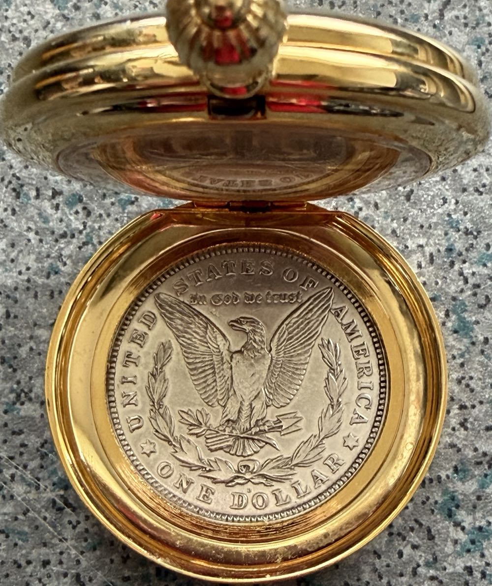 1921 Morgan Pocket Watch $1  coin collectible - Main Image 2