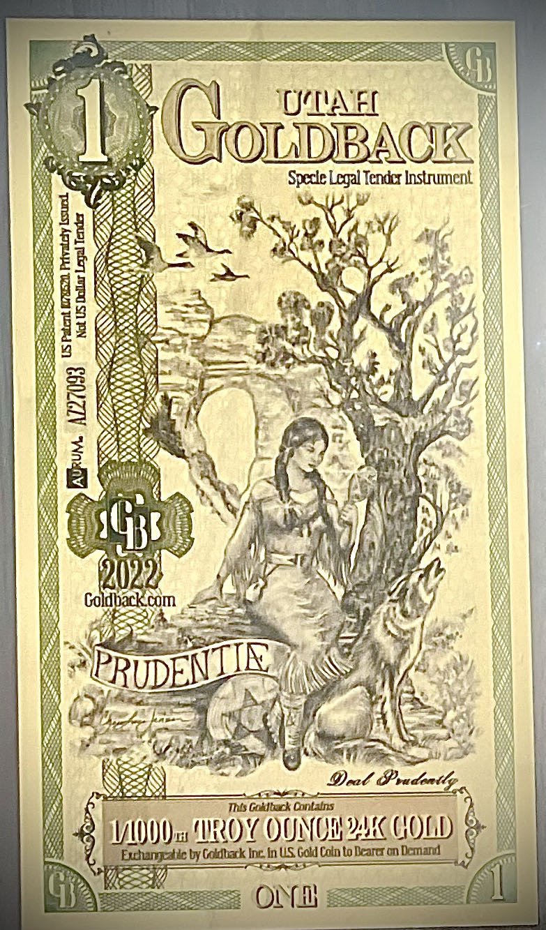 Aurum Bullion Note: (2024 Utah Goldback)