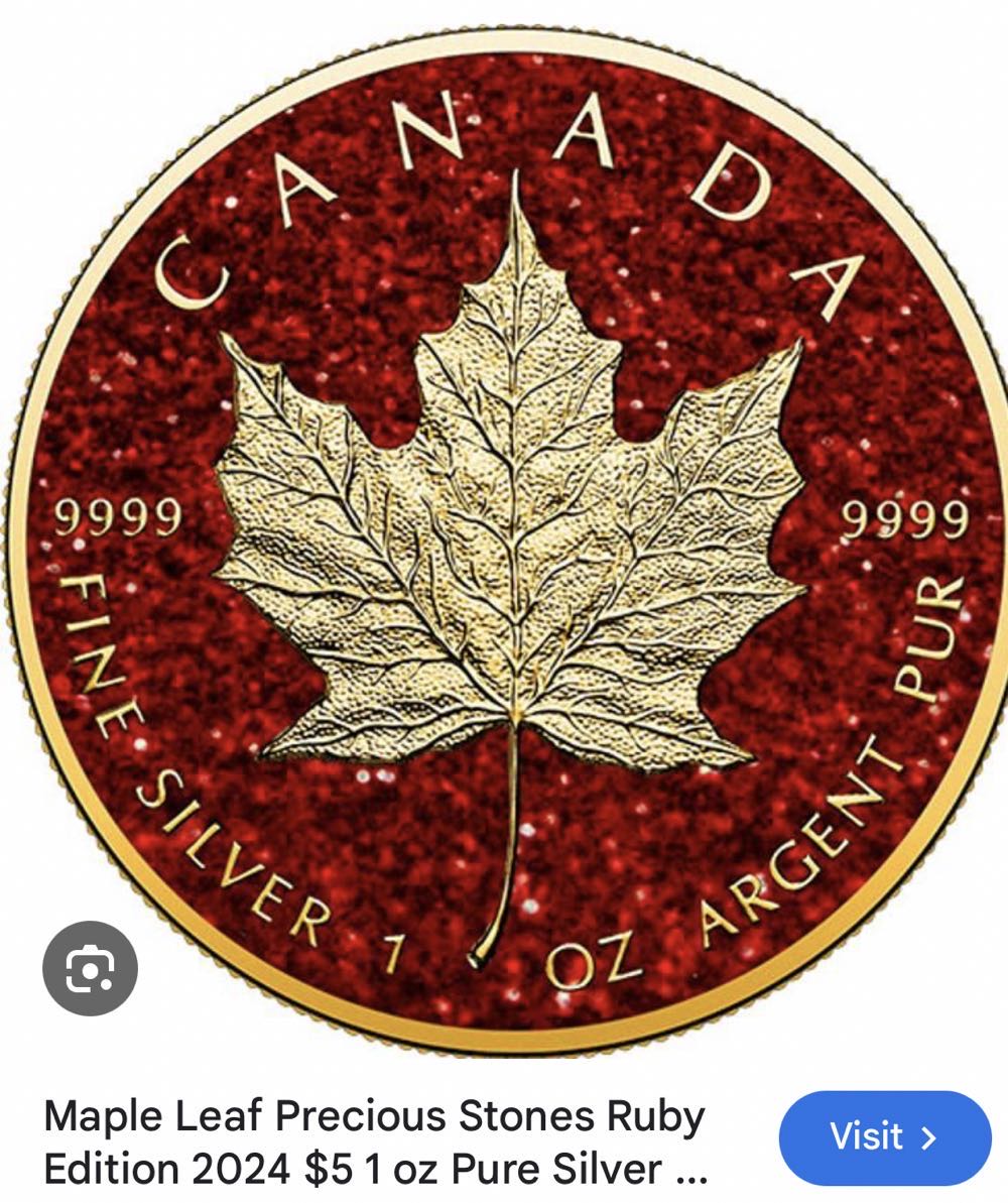Canadian Maple Leaf Precious Stones Ruby Edition