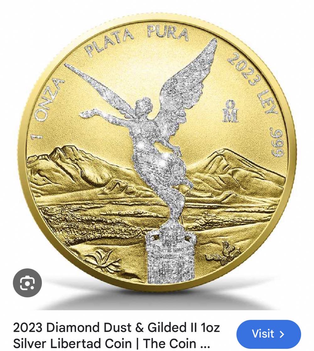 Silver Libertad Diamond Dust Coin