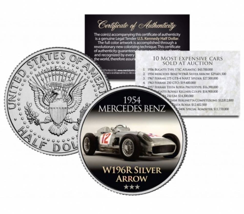 2. Half Dollar- Kennedy: 1954 Mercedes Benz