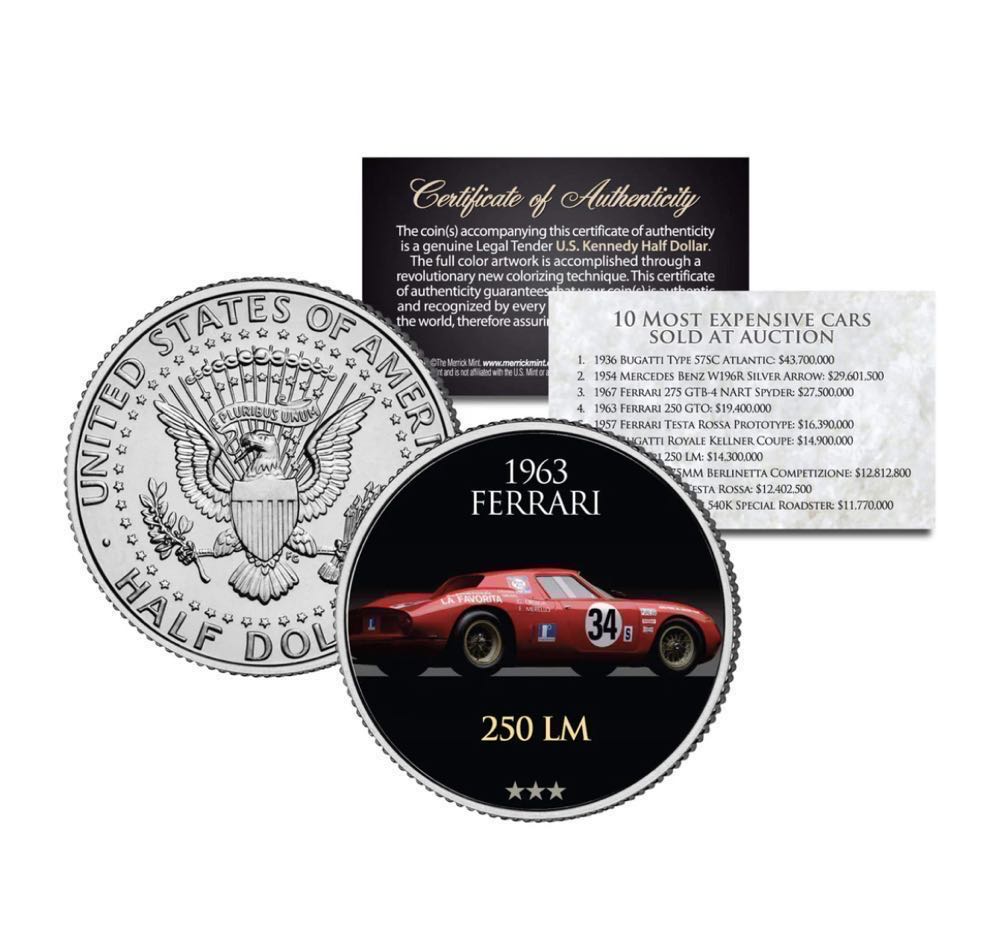 7. Half Dollar- Kennedy: 1963 Ferrari 250 LM
