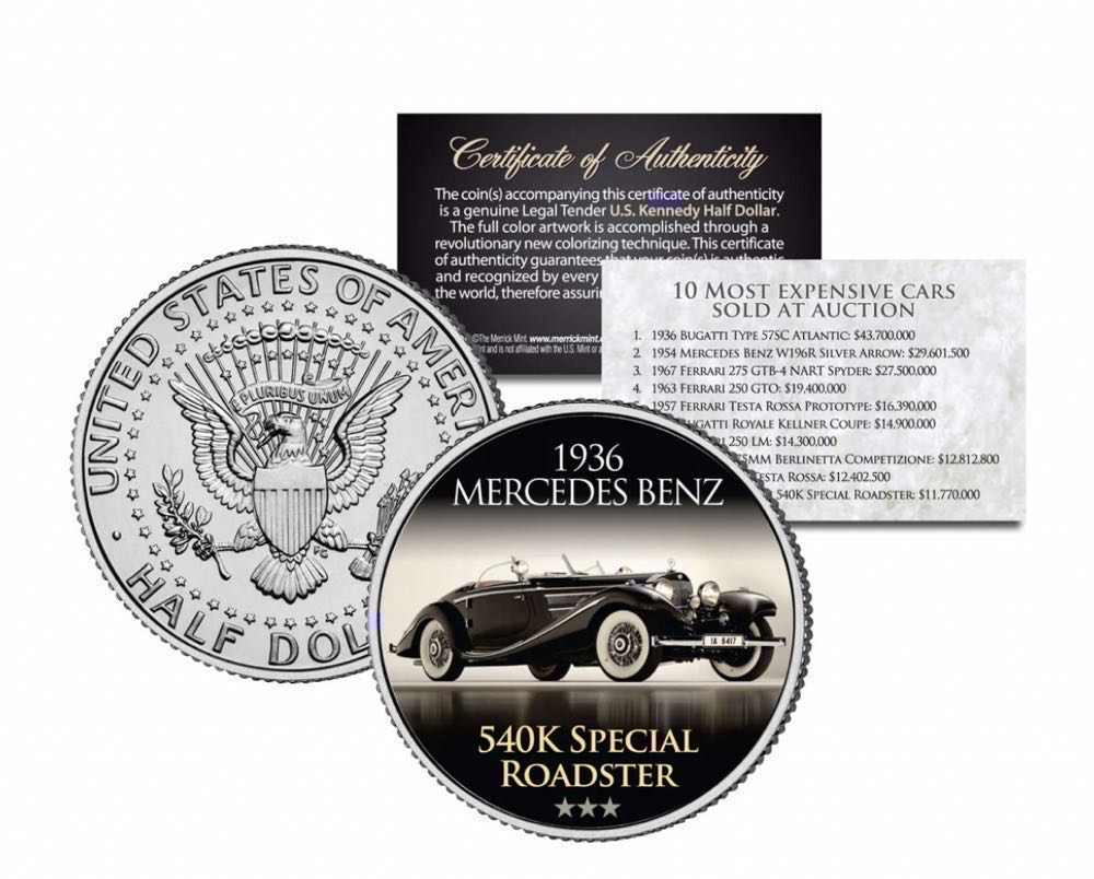9. Half Dollar- Kennedy: 1963 Mercedes Benz