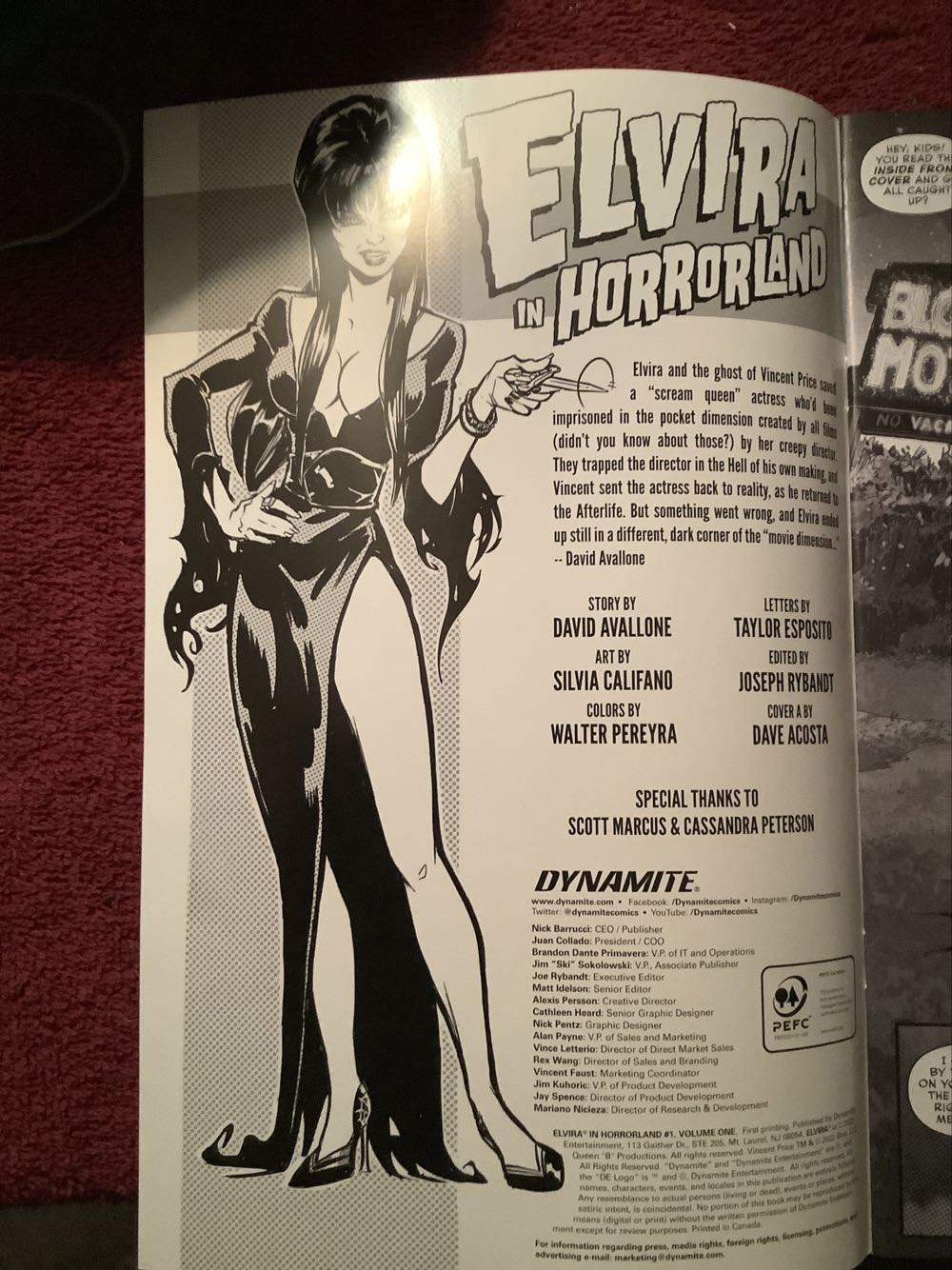 Elvira In Horrorland - Dynamite Entertainement (1 - May 2022) comic book collectible [Barcode 72513031949401041] - Main Image 2