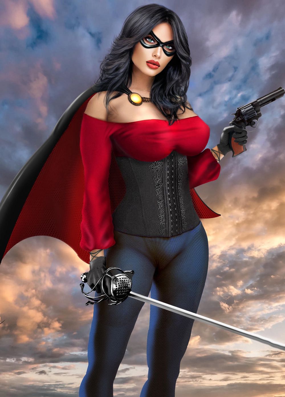 Lady Zorro #2 Main Cover G Mart Comics  (20) comic book collectible [Barcode 72513021689202011] - Main Image 2