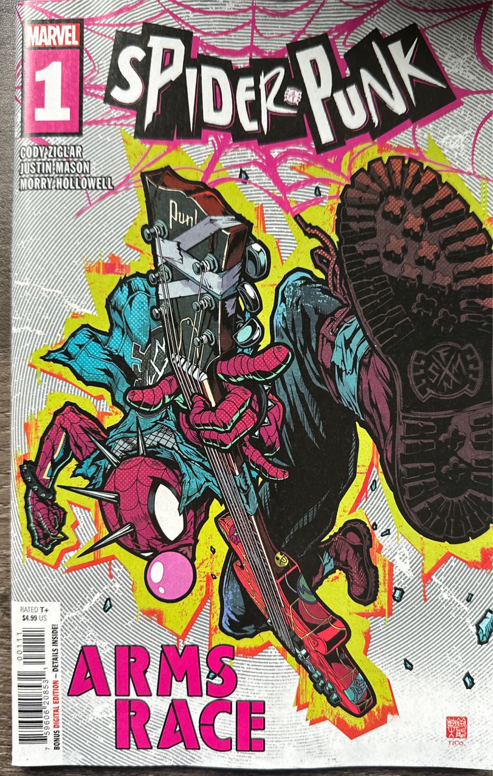 Arms Race #1 Variant Spider Punk: Punk 1 - Marvel Comics (1 - Feb 2024) comic book collectible [Barcode 75960620853100111] - Main Image 1