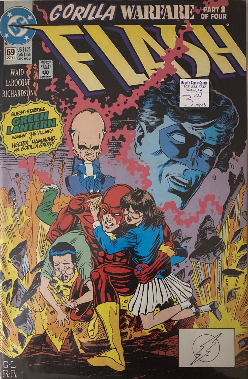 Flash - DC Comics (69 - 10/1992) comic book collectible [Barcode 069] - Main Image 2