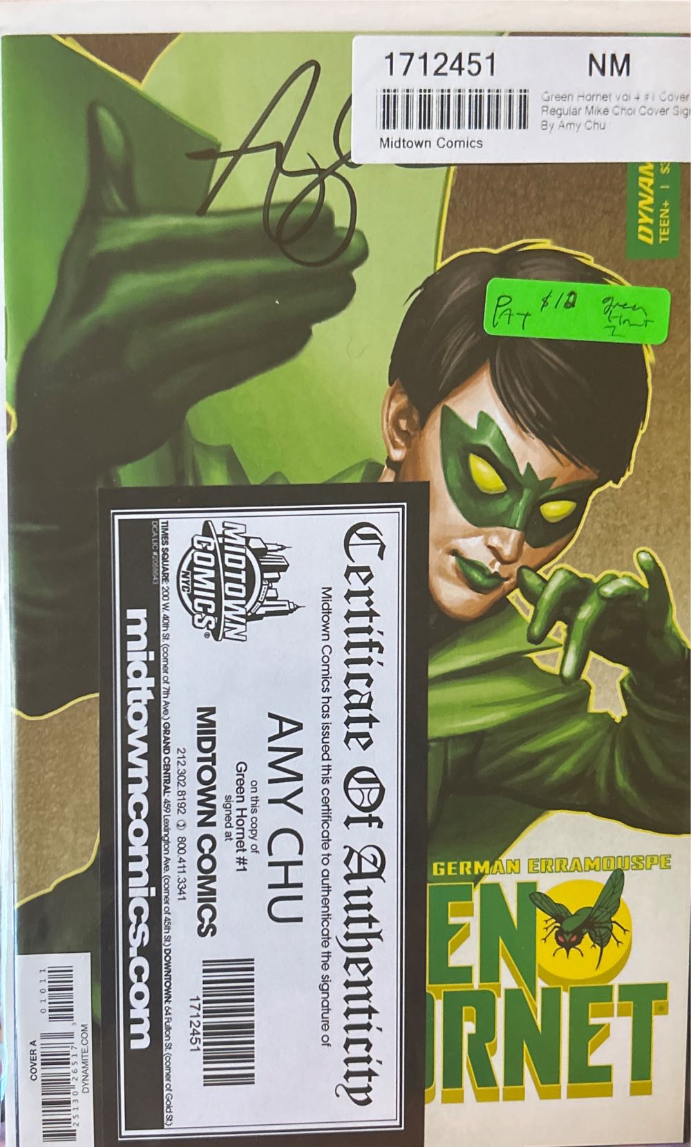 The Green Hornet (2018) - Dynamite Entertainment (1 - Mar 2018) comic book collectible [Barcode 72513026517301011] - Main Image 3