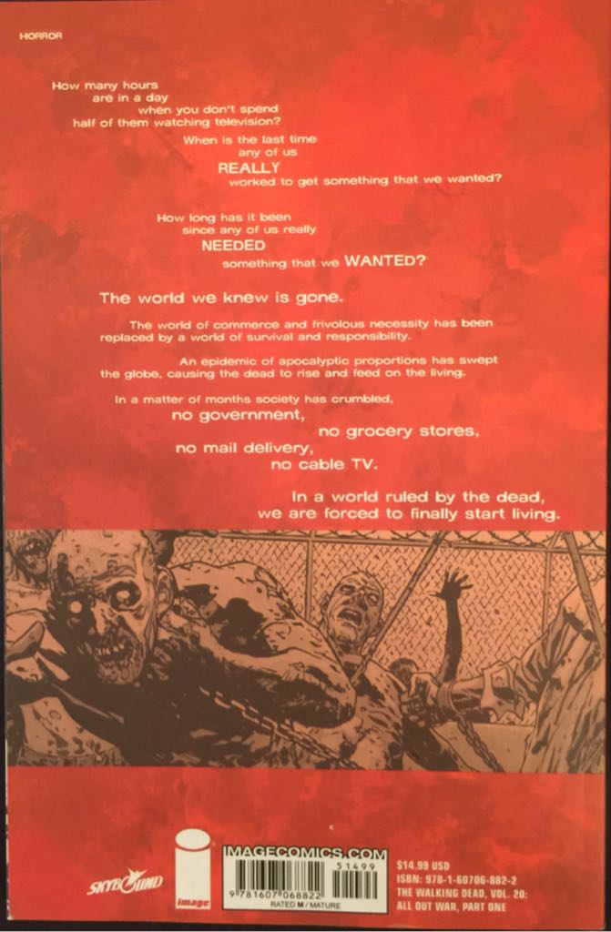 Walking Dead - Vol 20: All Out War - Image Comics (20 - Mar 2014) comic book collectible [Barcode 9781607068822] - Main Image 2