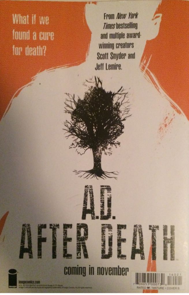 The Walking Dead - Image Comics (160 - Nov 2016) comic book collectible [Barcode 70985300073016021] - Main Image 2