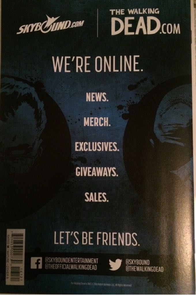 The Walking Dead - Image (161 - Oct 2016) comic book collectible [Barcode 70985300073016121] - Main Image 2