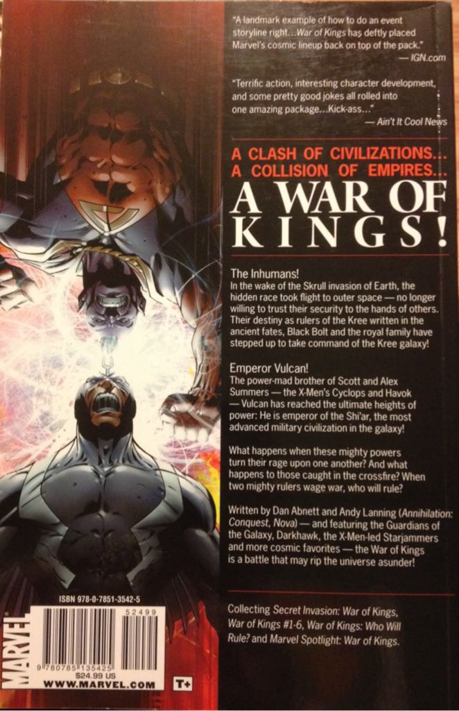 War of Kings - Marvel Comics (1 - May 2009) comic book collectible [Barcode 9780785135425] - Main Image 2