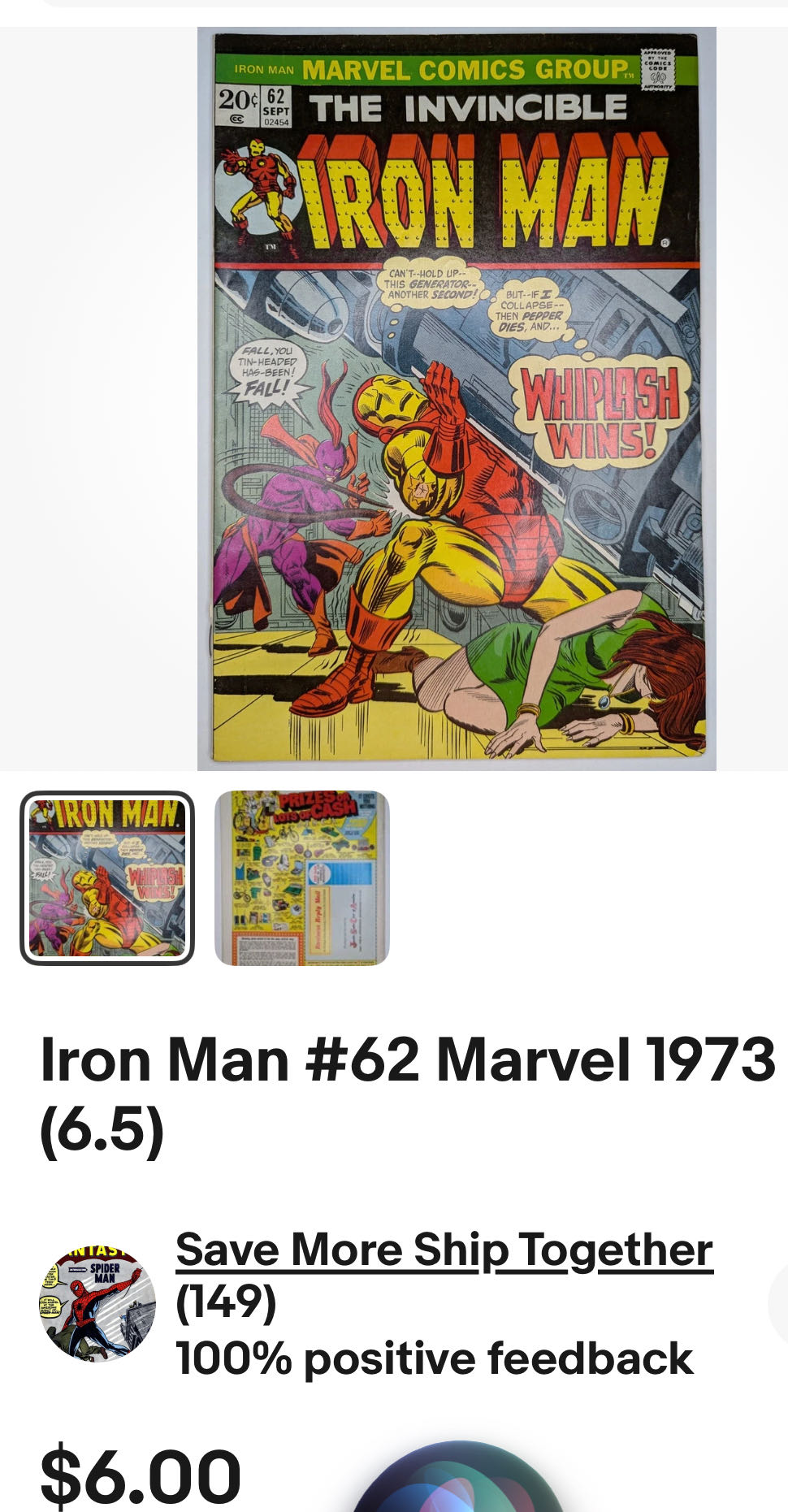 Iron Man #62 - Marvel Comics Group (62 - Sep 1973) comic book collectible [Barcode 9780785136866] - Main Image 4