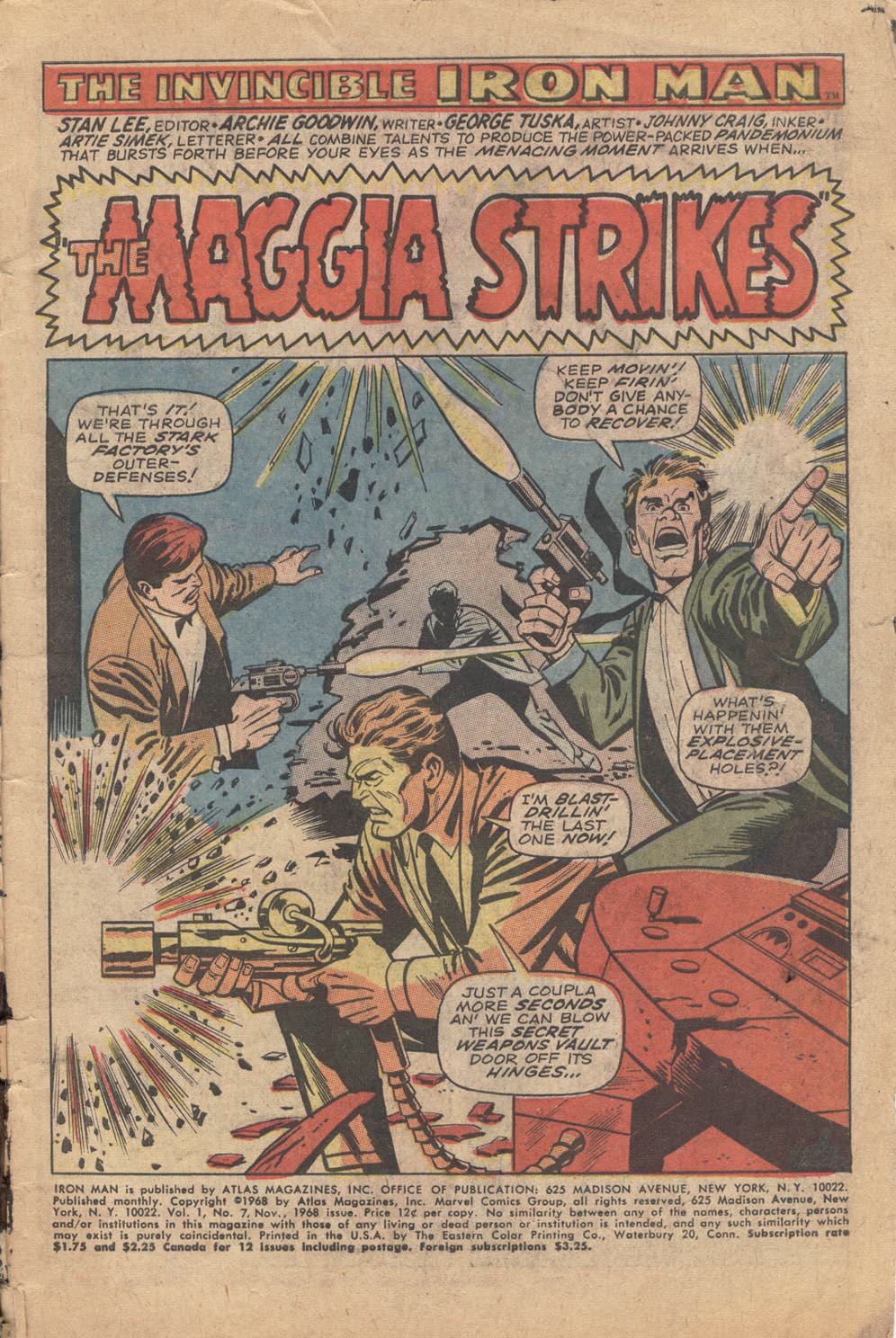 The Invincible Iron Man - Atlas Magazines, Inc. (7 - 11/1968) comic book collectible [Barcode 9780785136866] - Main Image 2