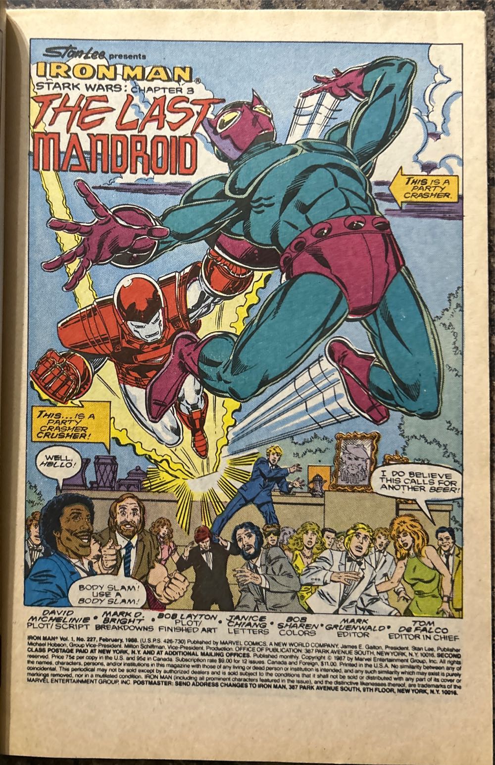 The Invincible Iron Man - Marvel Comics (227 - Feb 1988) comic book collectible [Barcode 071486024545] - Main Image 3