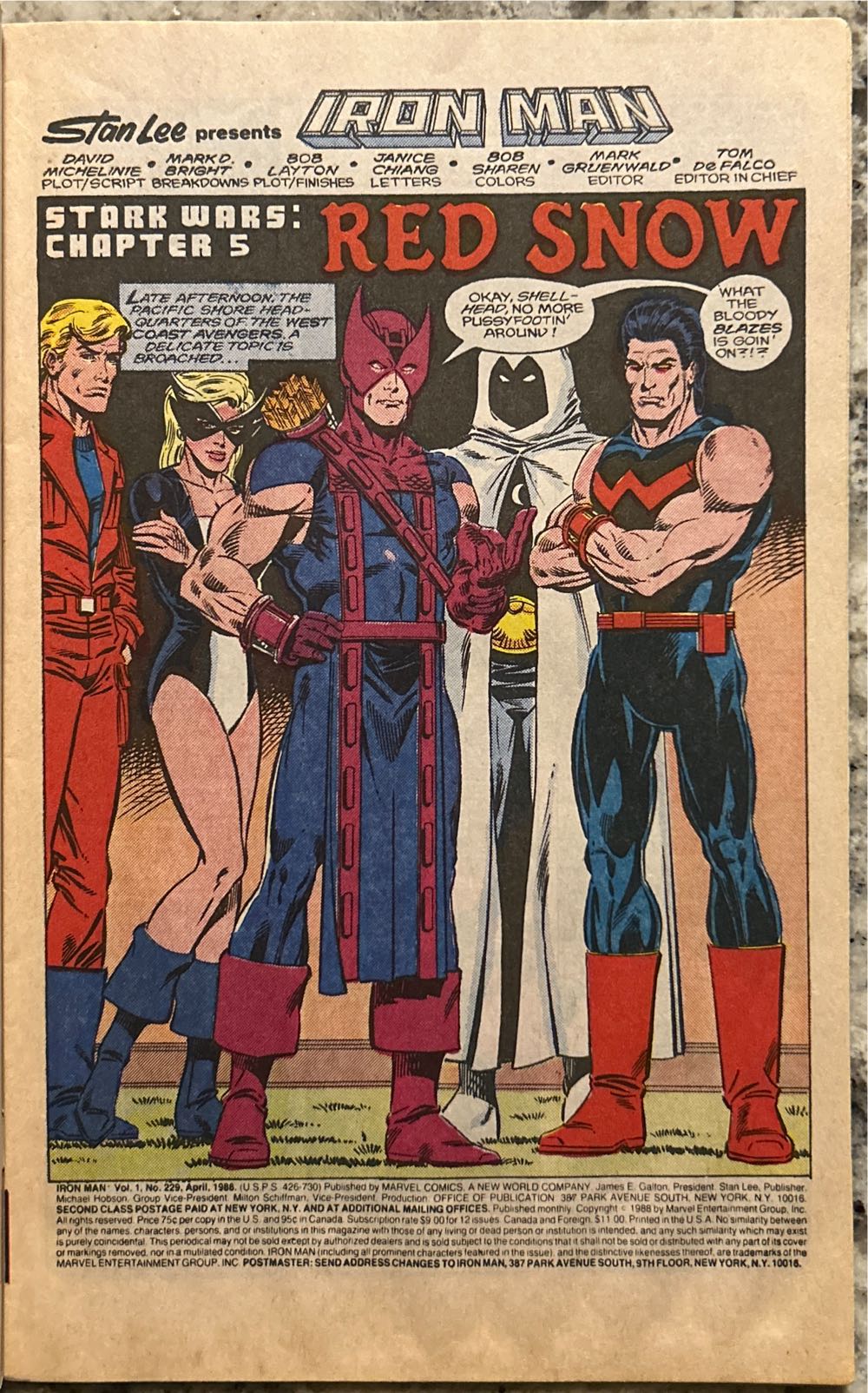 The Invincible Iron Man - Marvel (229 - Apr 1988) comic book collectible [Barcode 071486024545] - Main Image 3