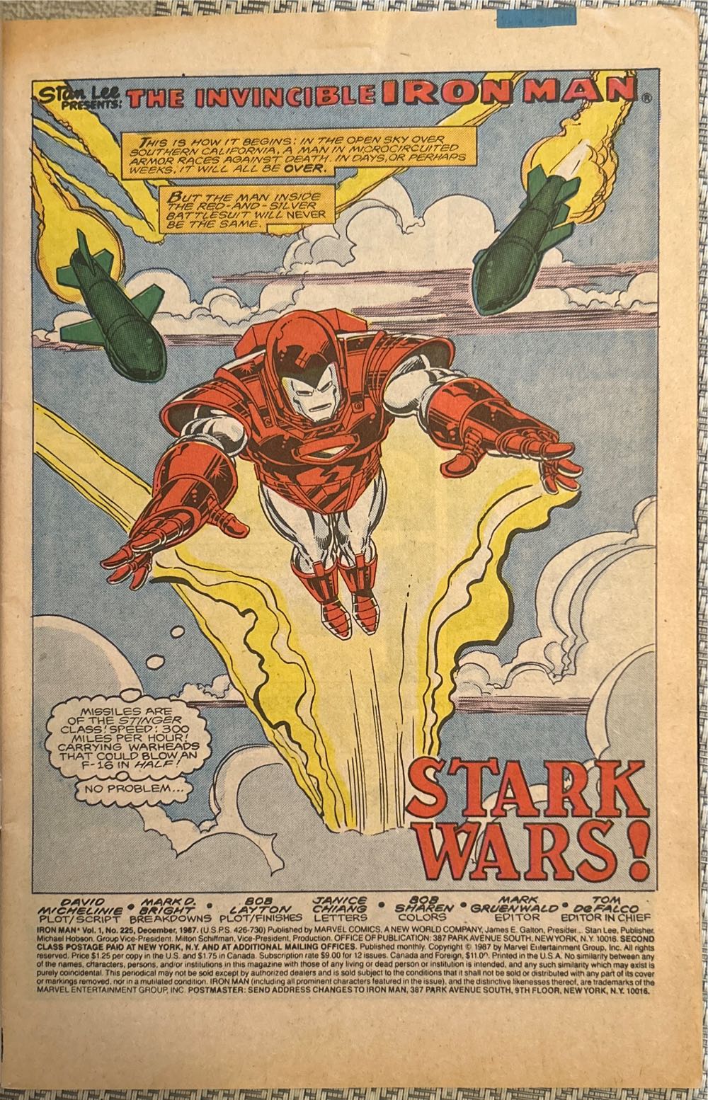 Iron Man - Marvel (225 - Dec 1987) comic book collectible [Barcode 071486024545] - Main Image 3