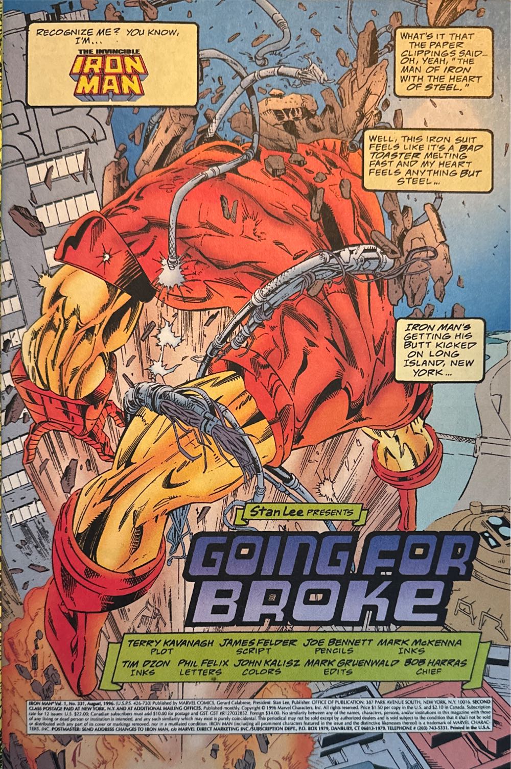 Invincible Iron Man, The - Marvel Comics Group (331 - Aug 1996) comic book collectible [Barcode 75960602454433111] - Main Image 3