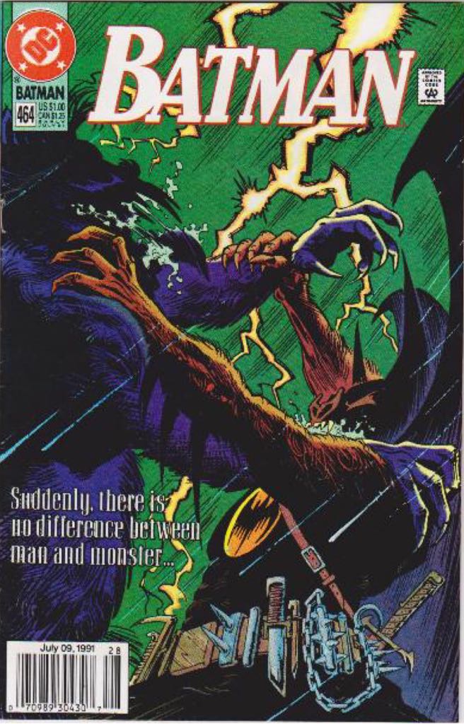 Batman - DC (Detective Comics) (464 - Jul 1991) comic book collectible [Barcode 0] - Main Image 2