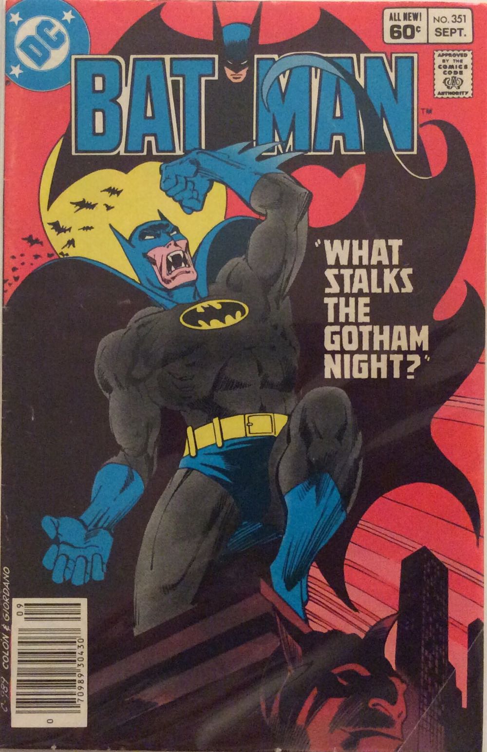 Batman - DC (Detective Comics) (351 - Sep 1982) comic book collectible [Barcode 070989304307] - Main Image 2