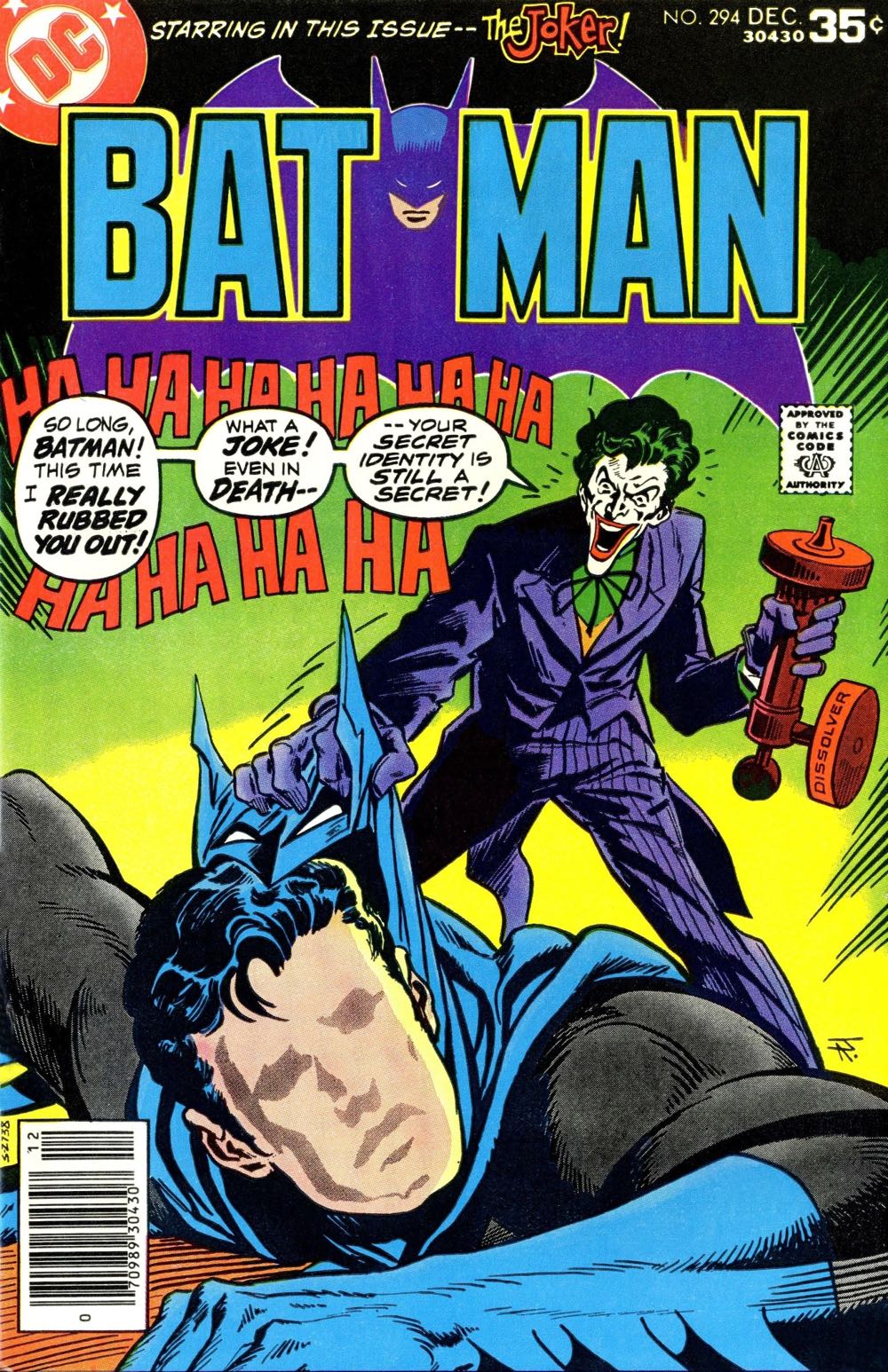 Batman - DC (Detective Comics) (294 - Dec 1977) comic book collectible [Barcode 070989304307] - Main Image 2