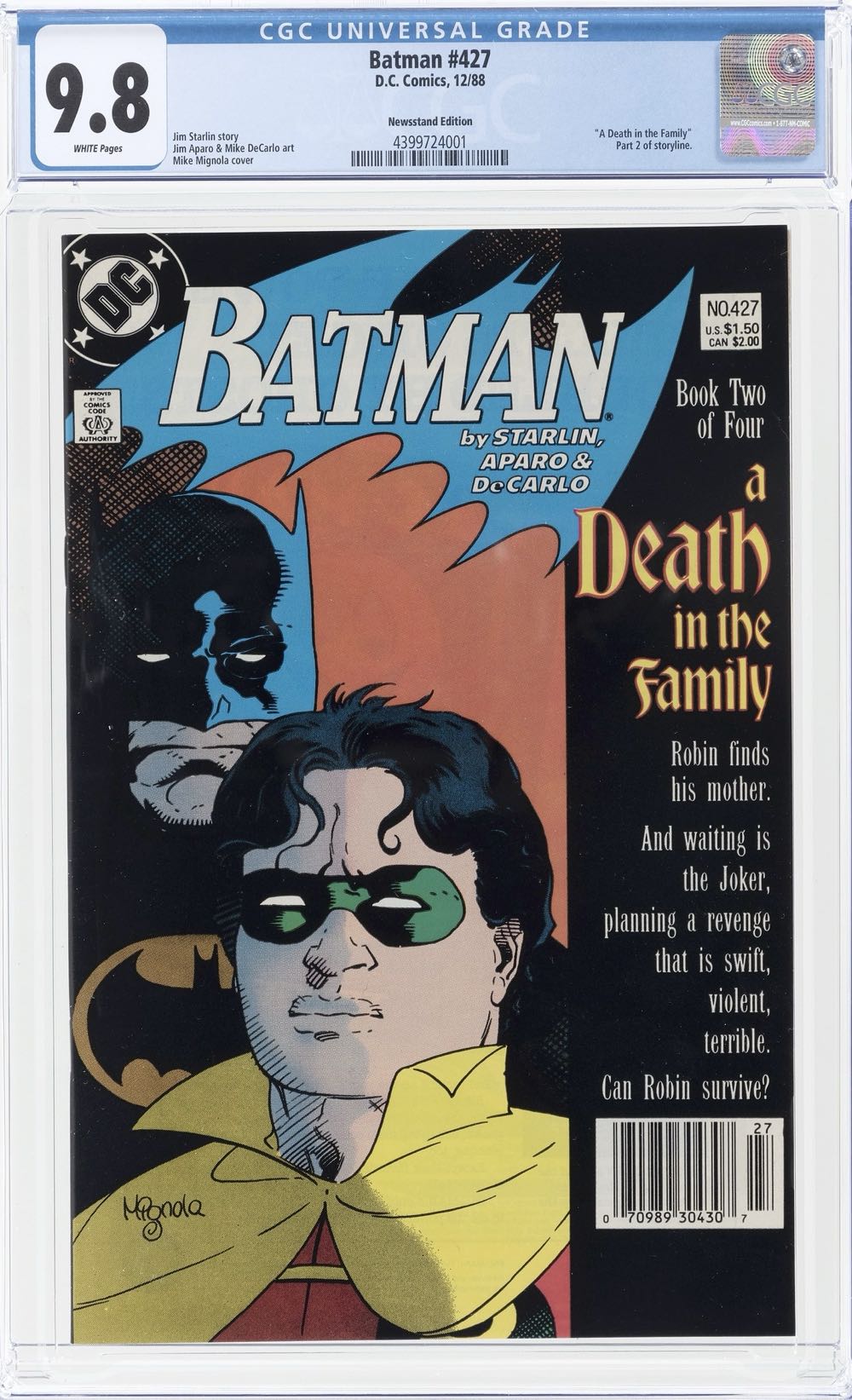 Batman - DC Comics (427 - Jan 1989) comic book collectible [Barcode 070989304307] - Main Image 2