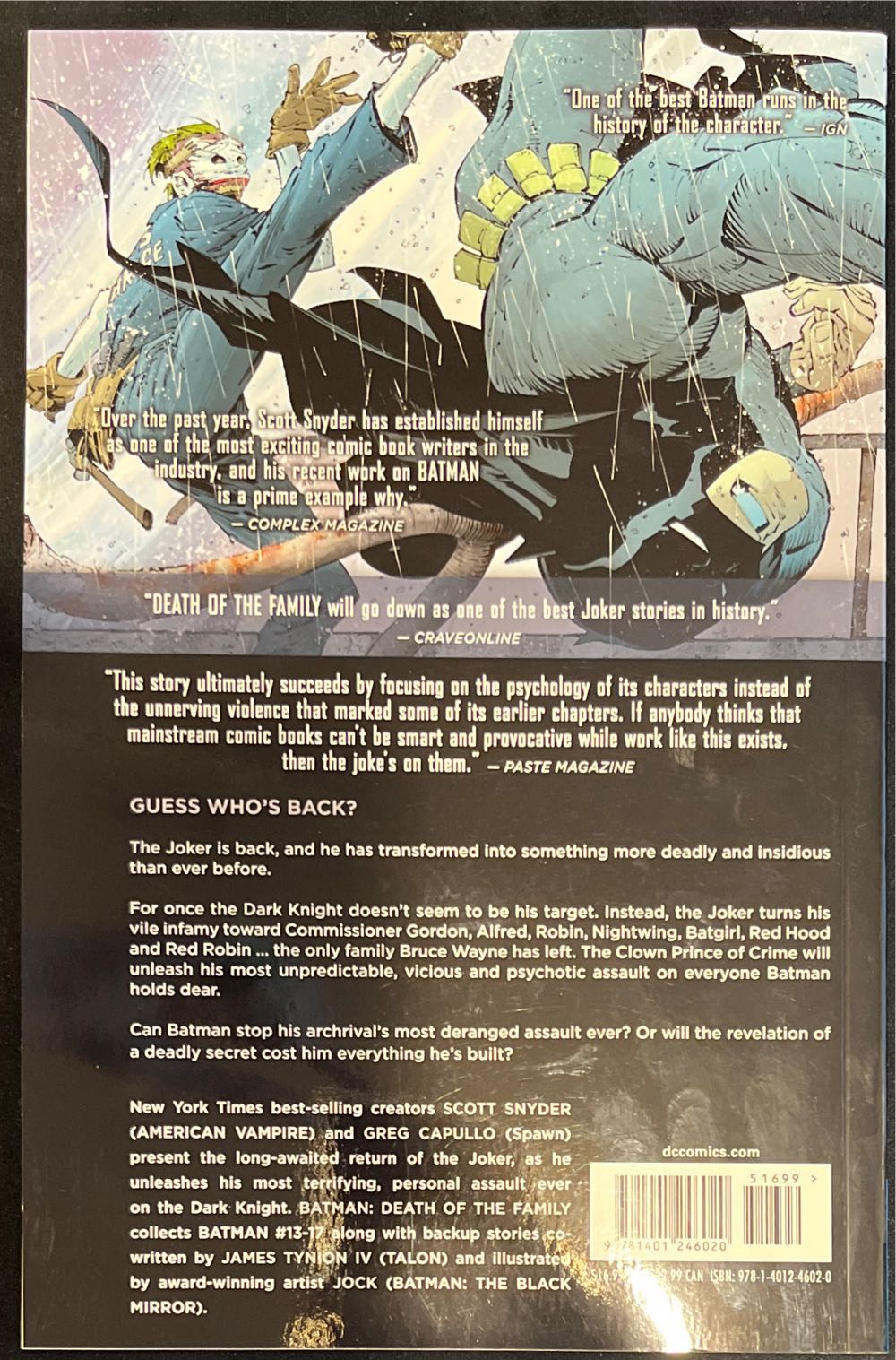 Batman New 52 Vol 3: Death Of The Family - DC Comics (13-17 - 01/2014) comic book collectible [Barcode 978140124602051699] - Main Image 2