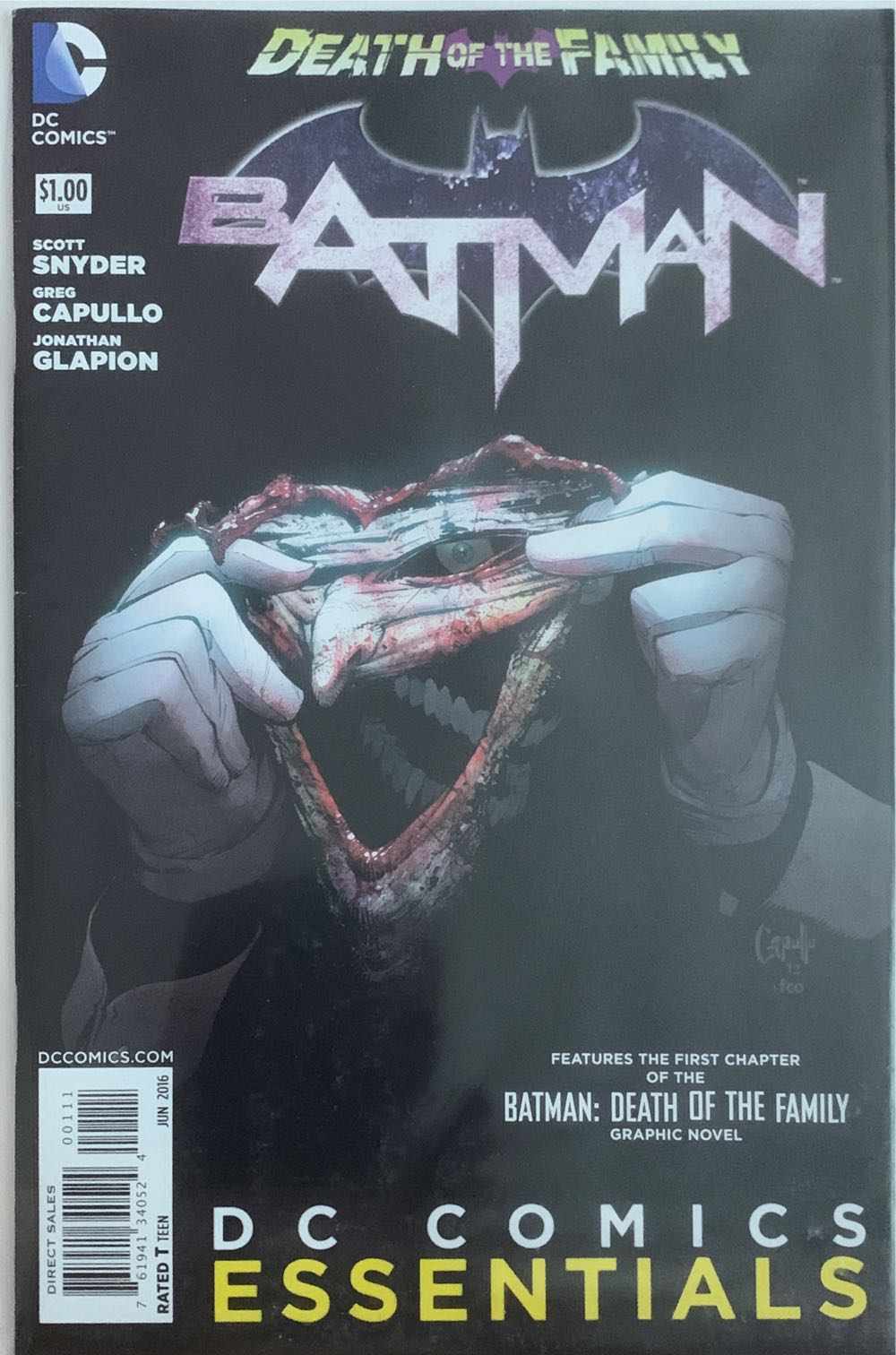Batman: Death Of The Family - DC (1 - Apr 2016) comic book collectible [Barcode 76194134052400111] - Main Image 2