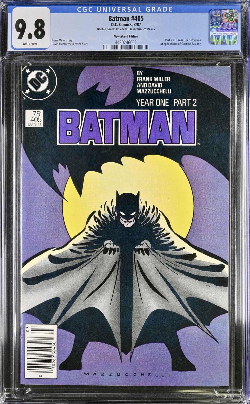 Batman (Vol. 1) - DC Comics (405 - Mar 1987) comic book collectible [Barcode 07098930430703] - Main Image 2
