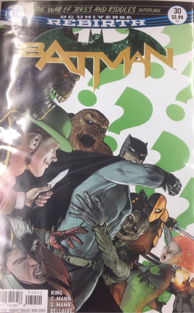 Batman (Vol. 3) - DC Comics (30 - Nov 2017) comic book collectible [Barcode 76194134182803011] - Main Image 1