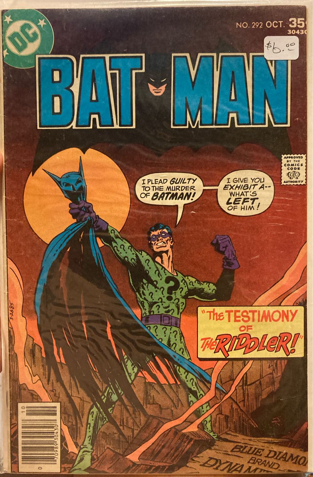 Batman 292 - DC COMICS* (292 - Oct 1977) comic book collectible [Barcode 07098930430710] - Main Image 2