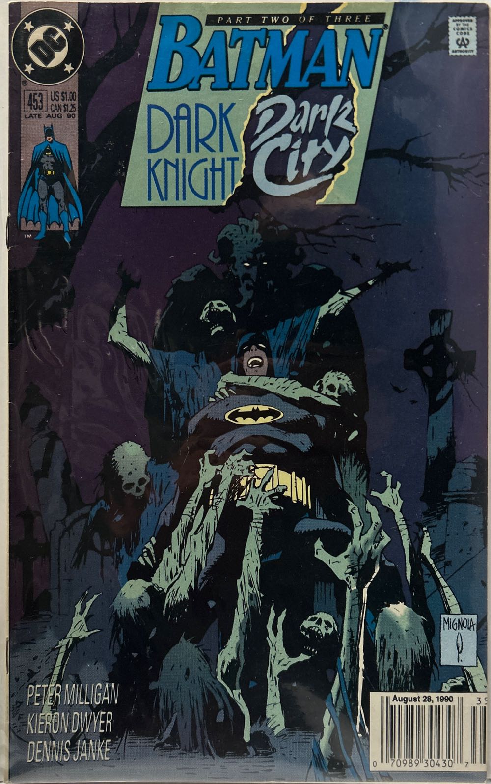 Batman - DC Comics (453 - August 1990) comic book collectible [Barcode 07098930430735] - Main Image 3