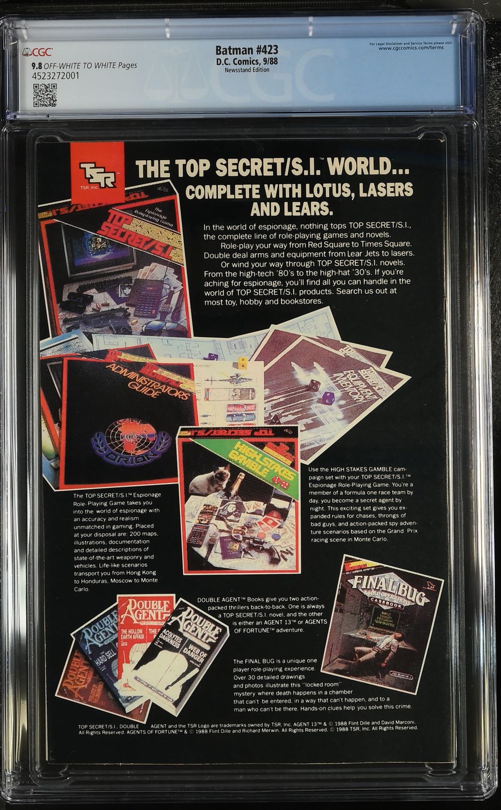 Batman - DC Comics (423 - Sep 1988) comic book collectible [Barcode 070989304307] - Main Image 3